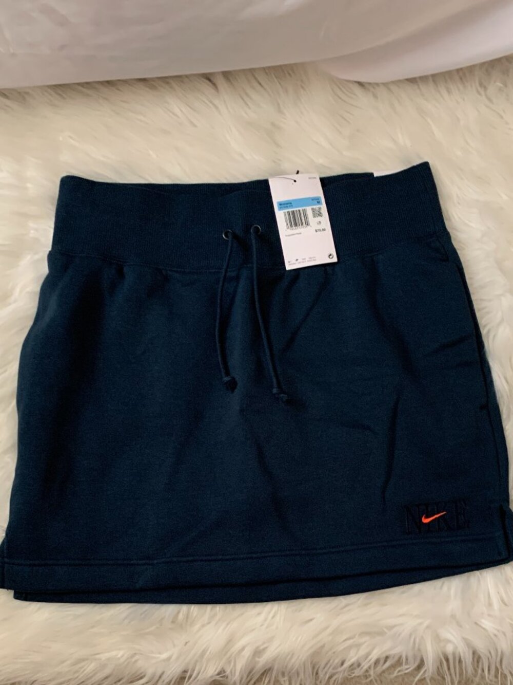 NIKE SPORTSWEAR Phoenix Fleece Mini Skirt in Army Navy Sz MEDIUM